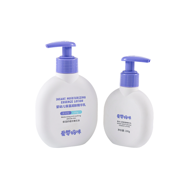 Einfache und schöne runde PE-Flasche mit violettem Deckel