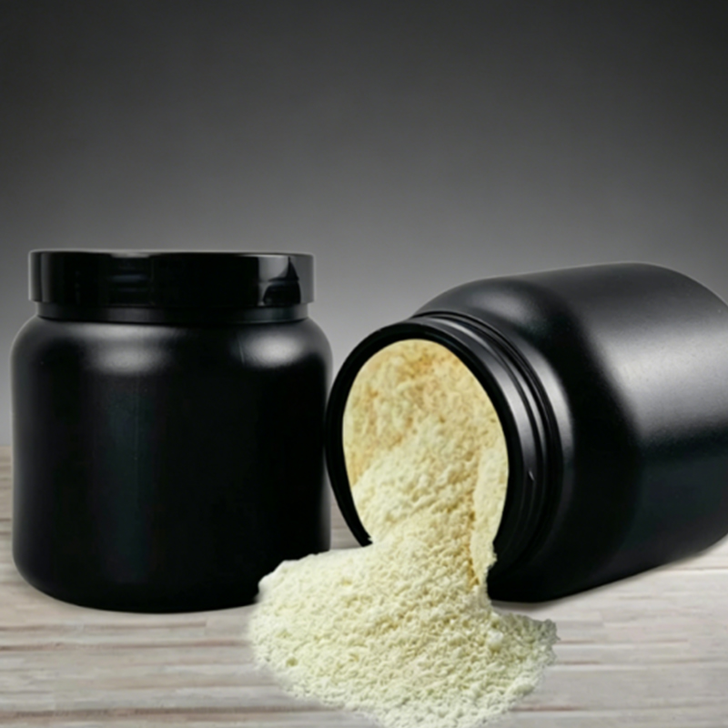1000 ml schwarzes HDPE-Glas mit weitem Hals für Nahrungsergänzungsmittel und Proteinpulver